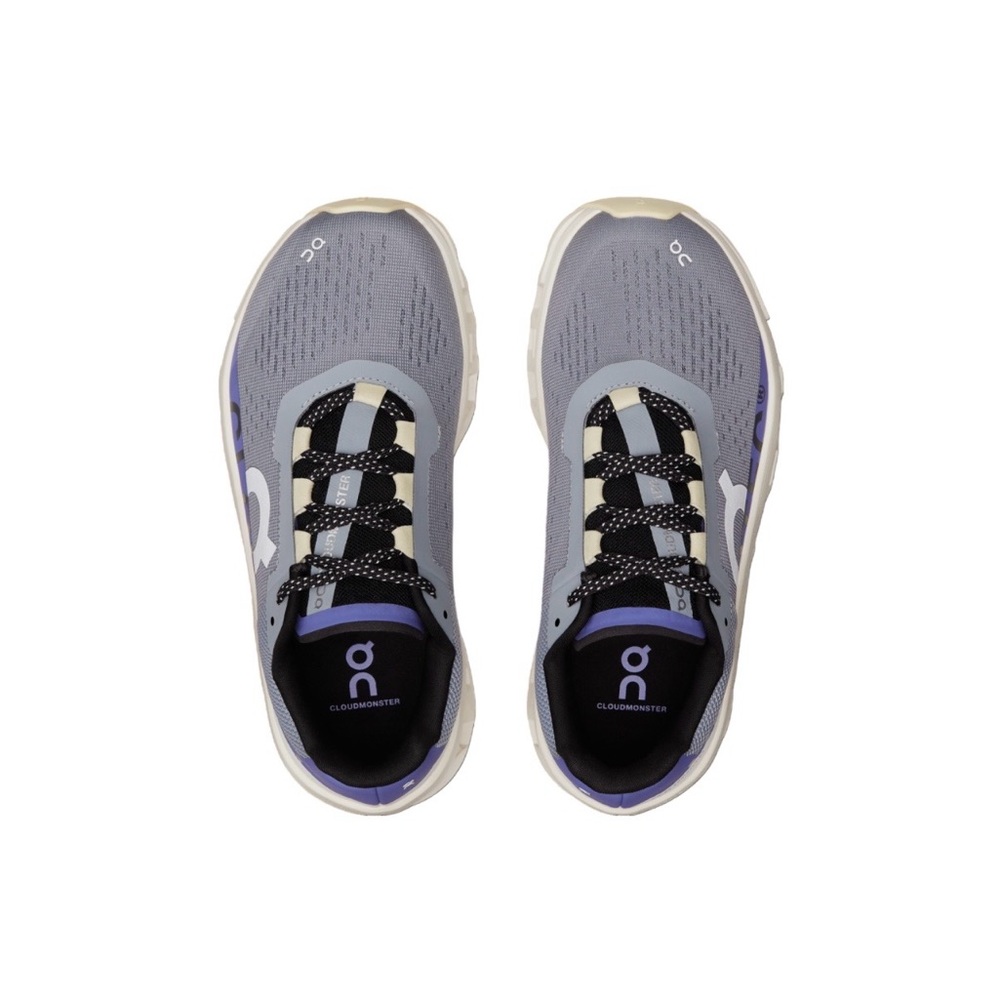 Men's Onclouds Cloudmonster sneakers in mist and blueberry - Picture 3 of 15